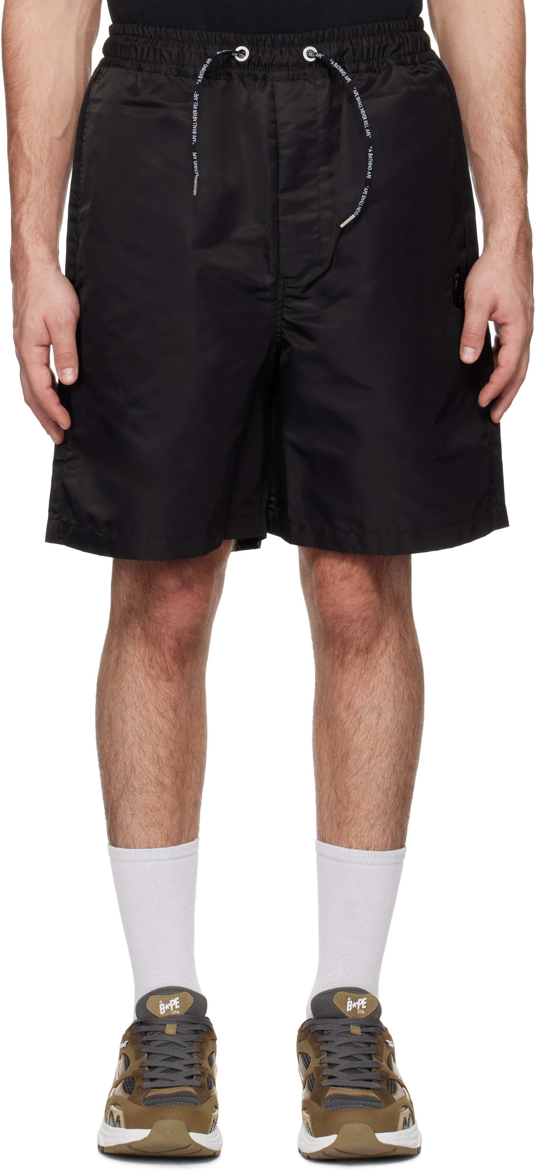 Black Ape Head Nylon Shorts