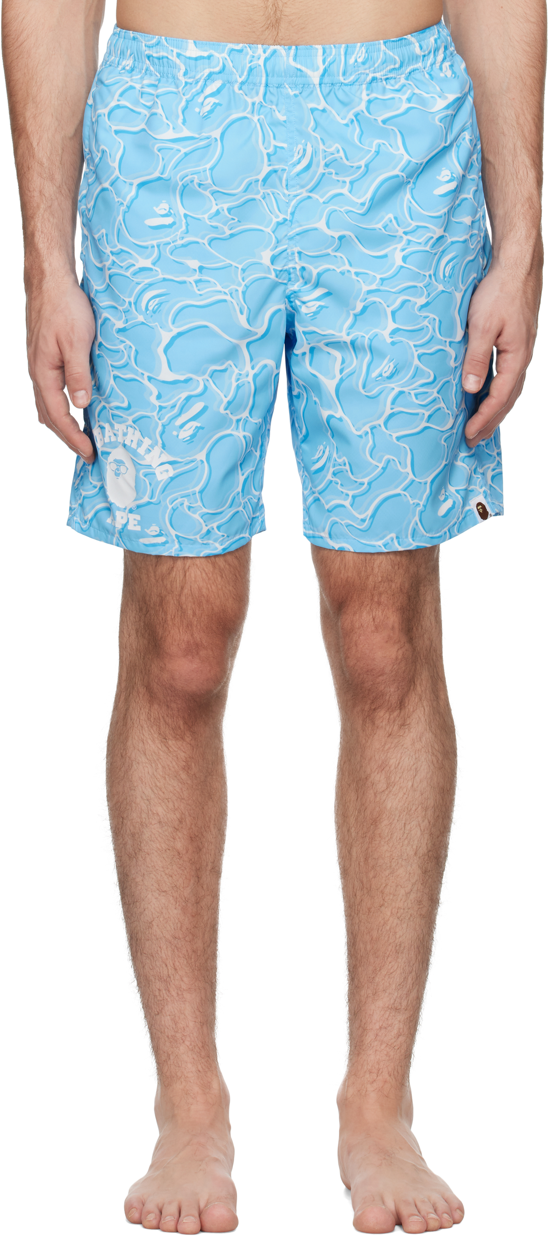 Blue ABC Sea Surface Camo Shorts