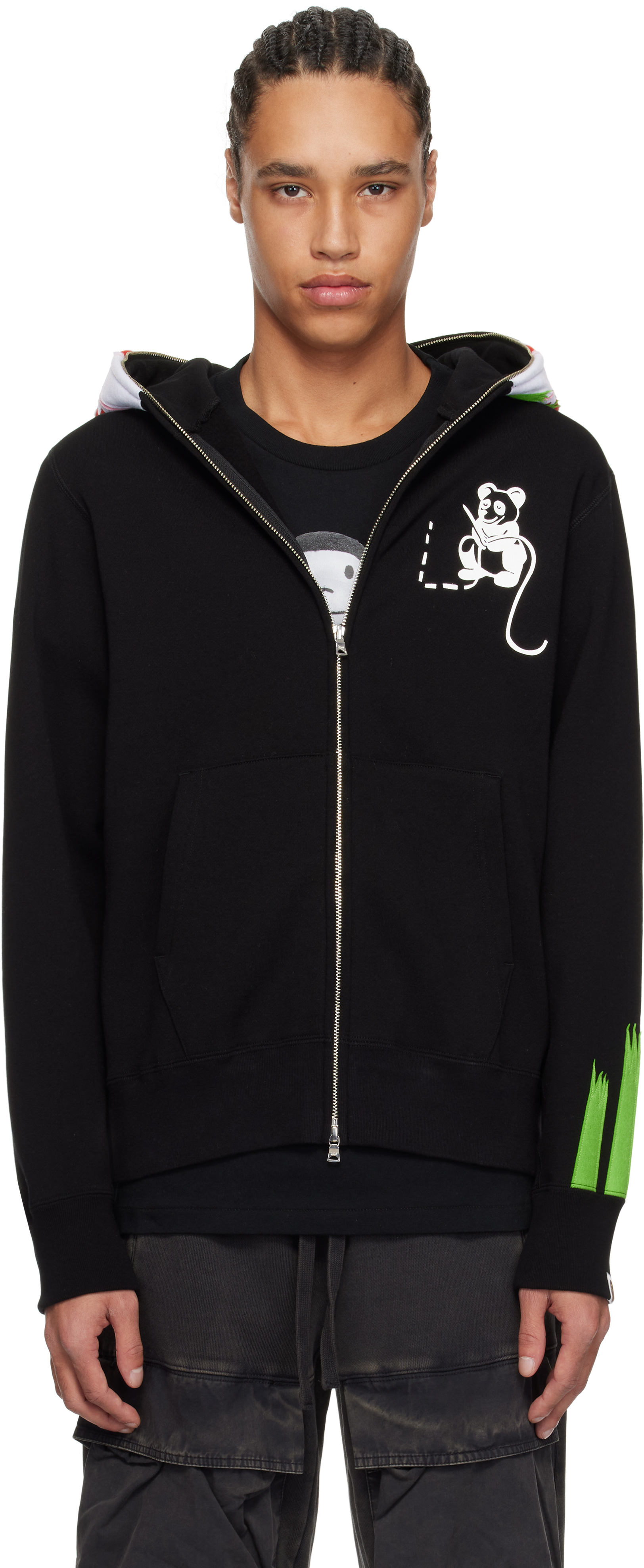 Black Panda Full Zip Hoodie