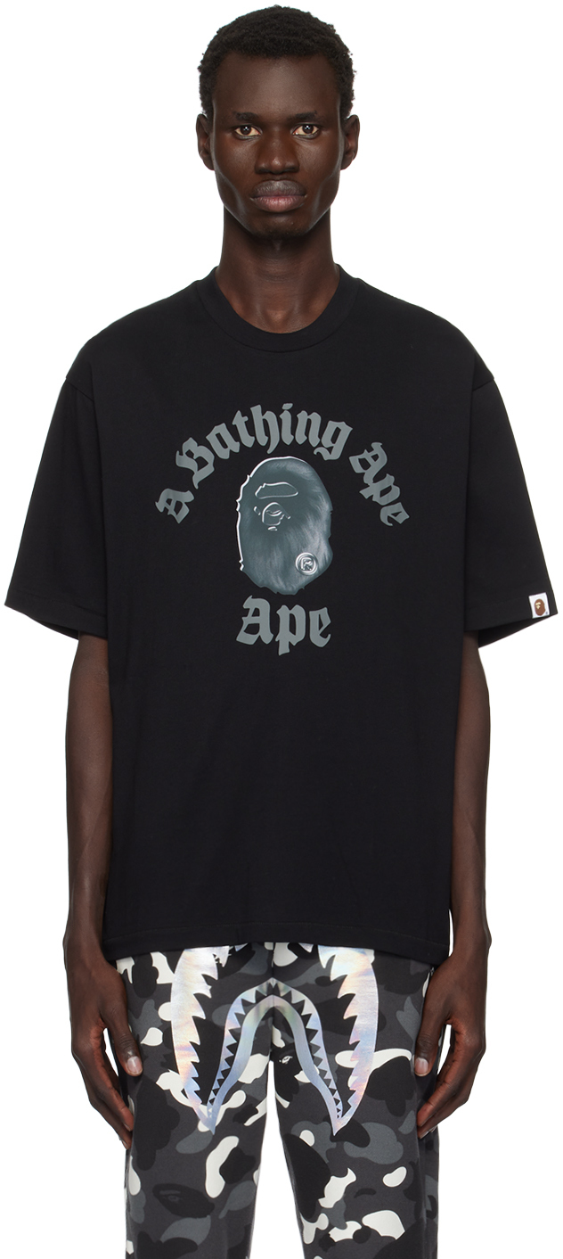 BAPE BLACK GOTHIC COLLEGE RELAXED FIT T-SHIRT 