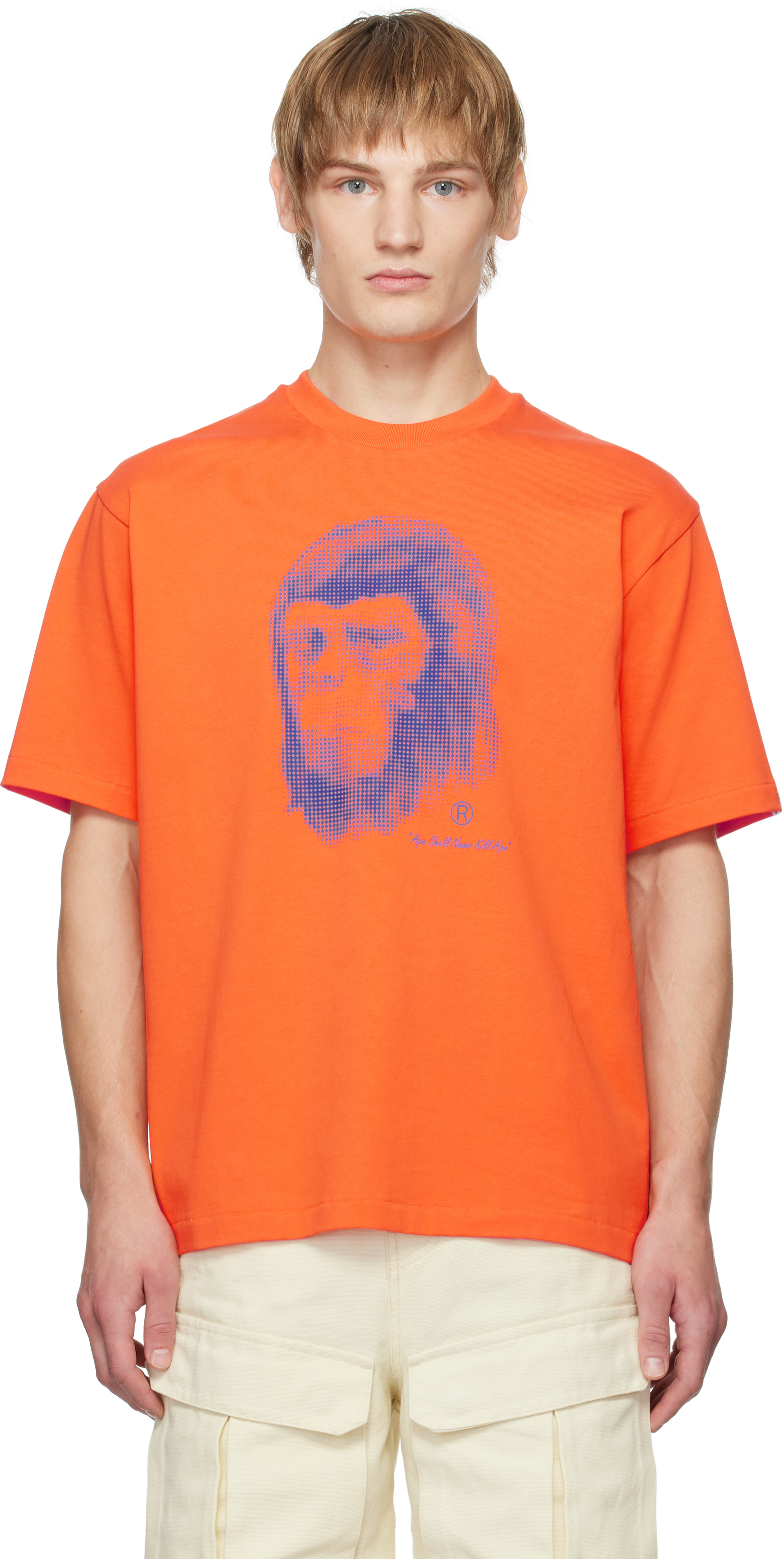 トップス A BATHING APE BAPE PIXEL COMIC APE HEAD T-shirts A BATHING APE Pixel Comic Ape Head Relaxed Fit