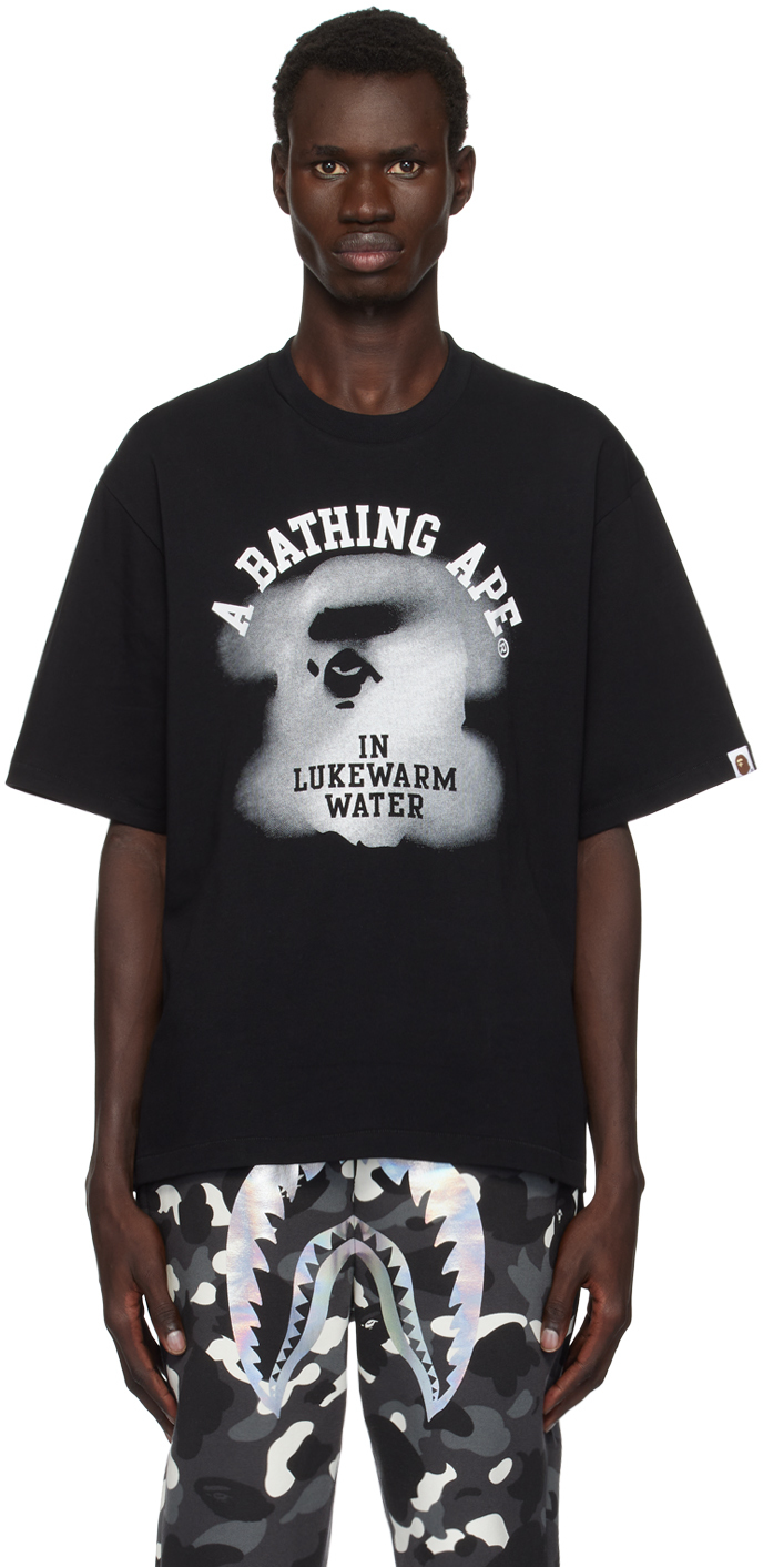 Off-White Water Print College Logo Relaxed Fit T-shirt