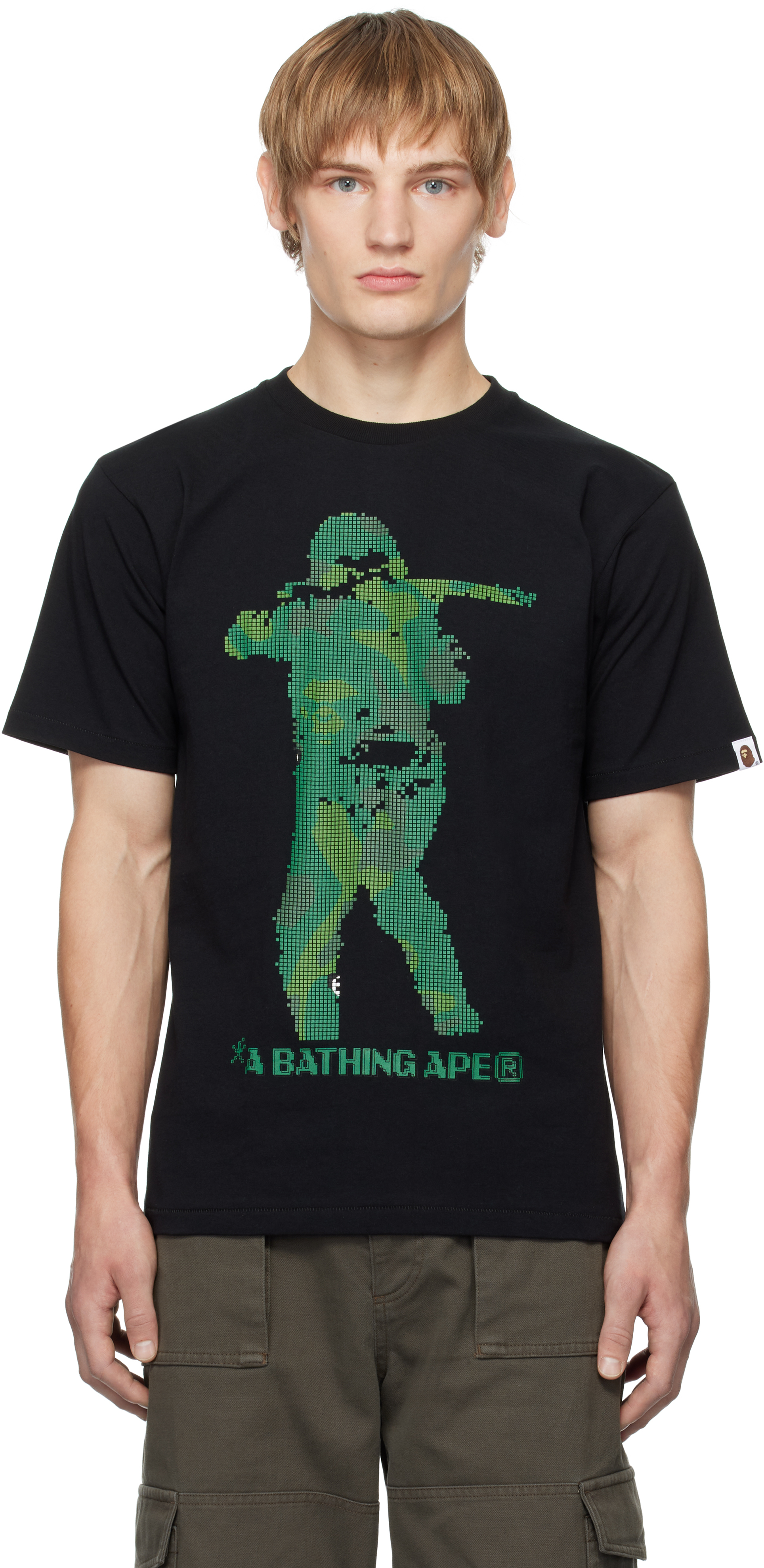 BAPE BLACK BITMAP SOLDIER T-SHIRT 