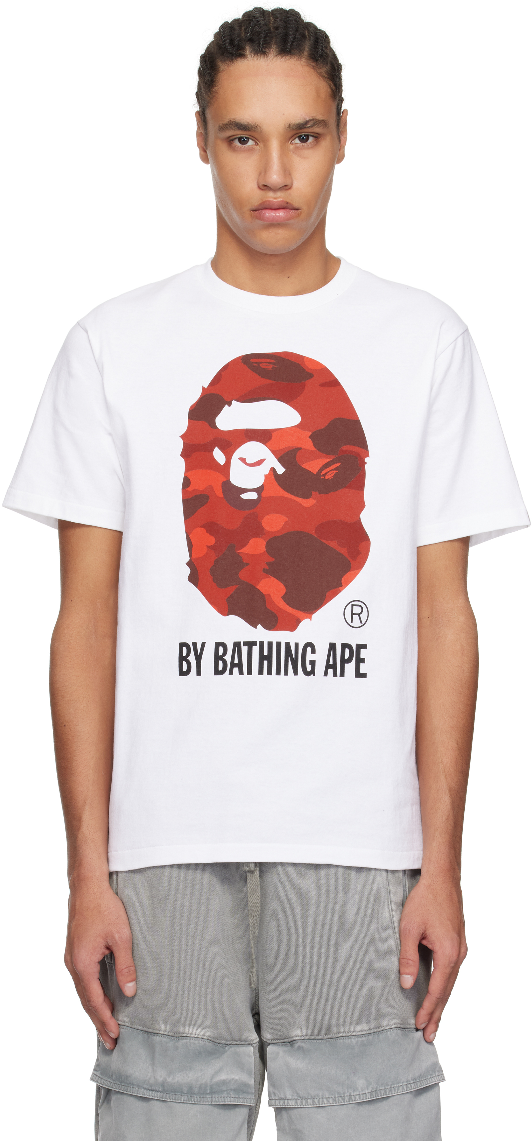 Bape Camo A Bathing Ape White T Shirt BAPE: White Color Camo