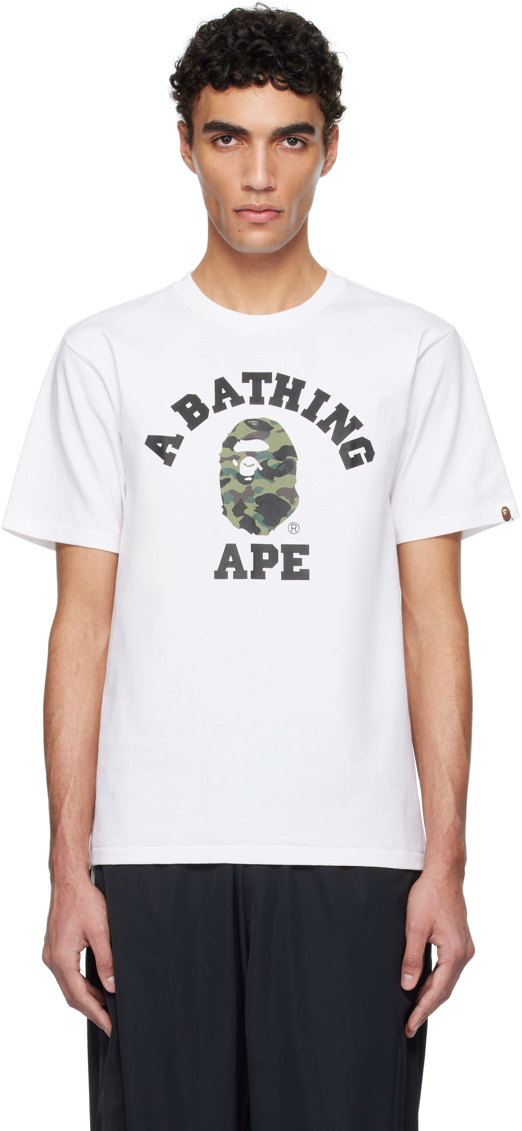 White 1st Camo College T-shirt