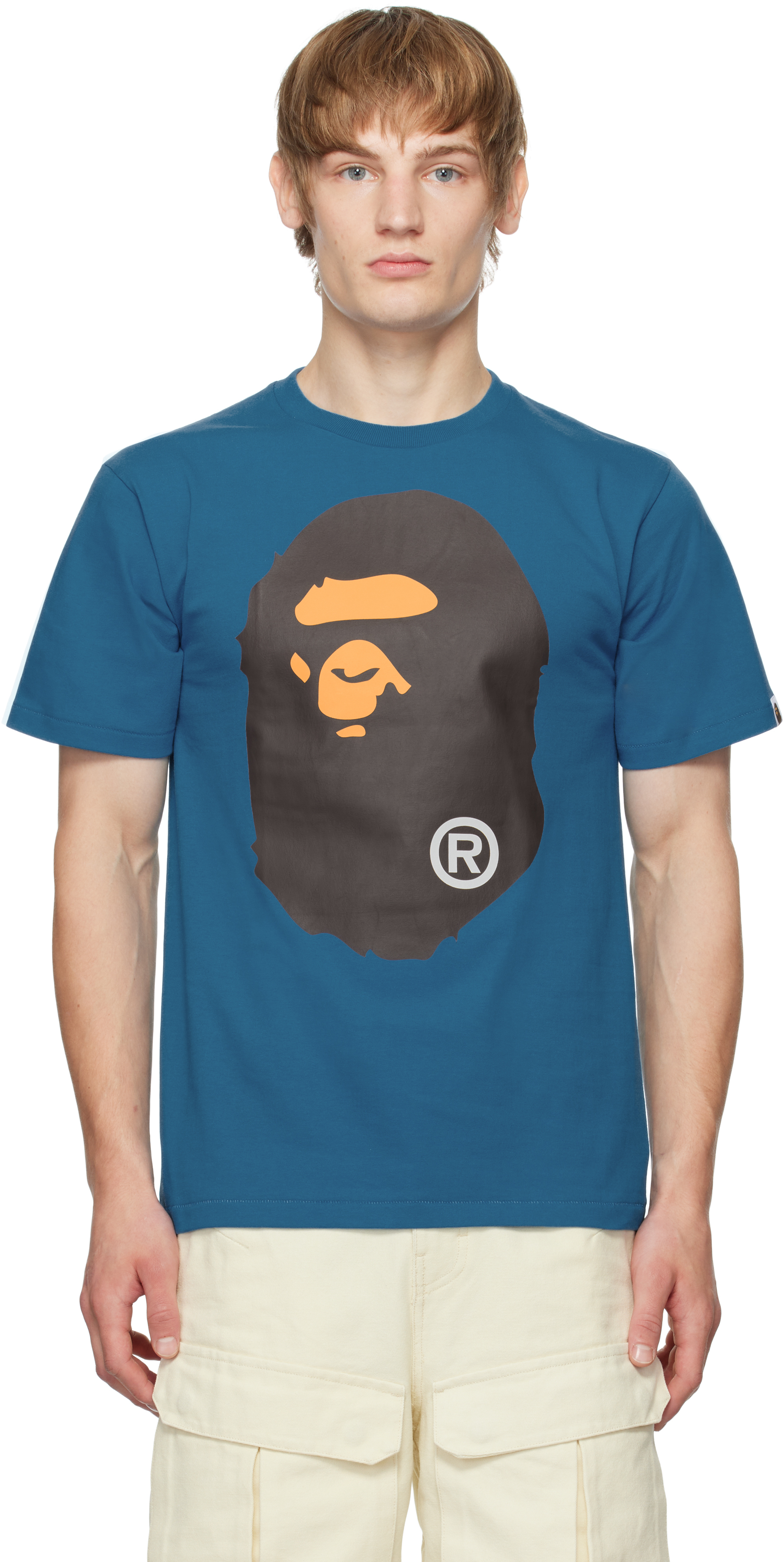 Bape Blue Big Ape Head T-shirt