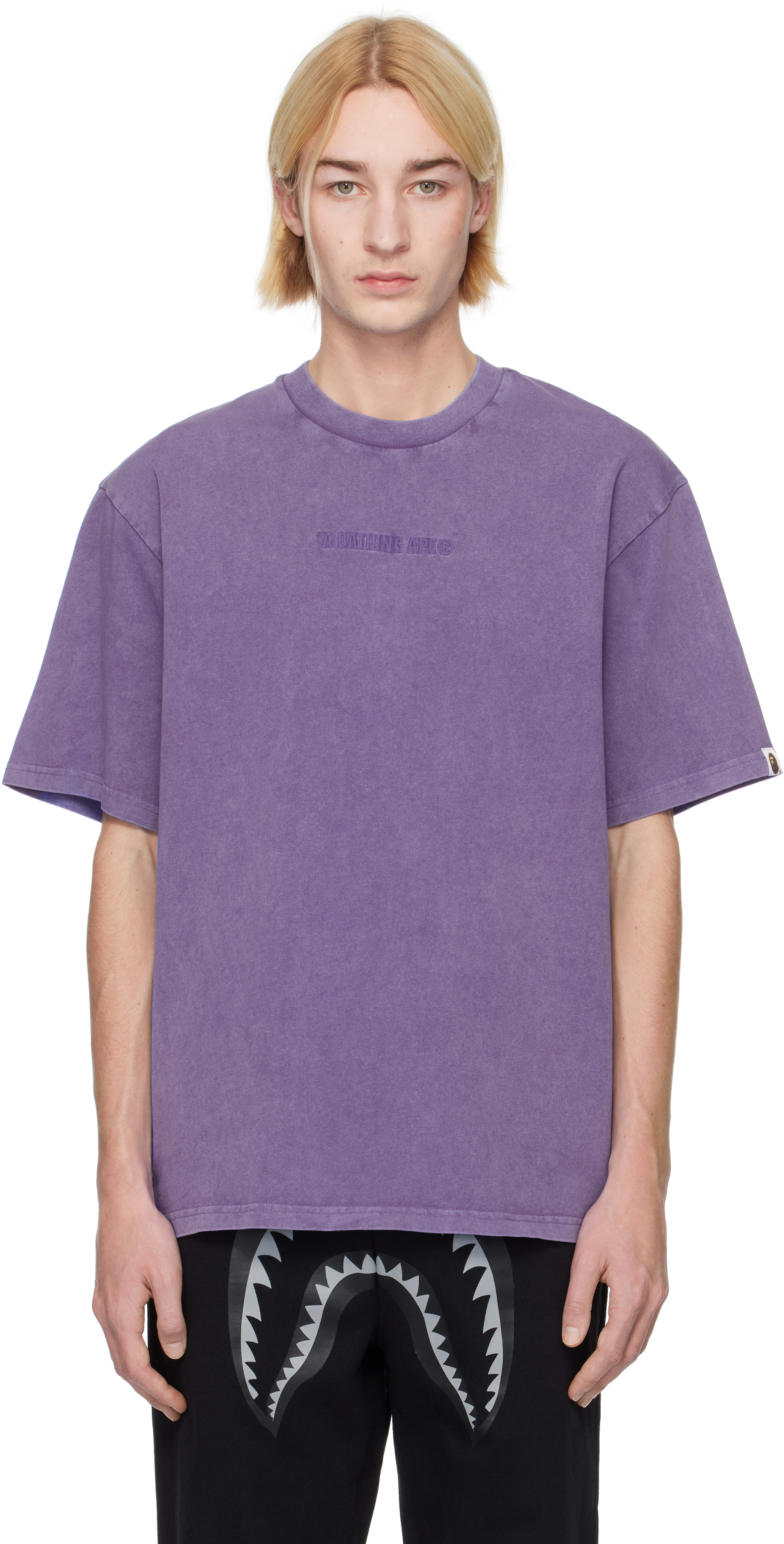 Purple Garment Dye Logo Relaxed Fit T-shirt