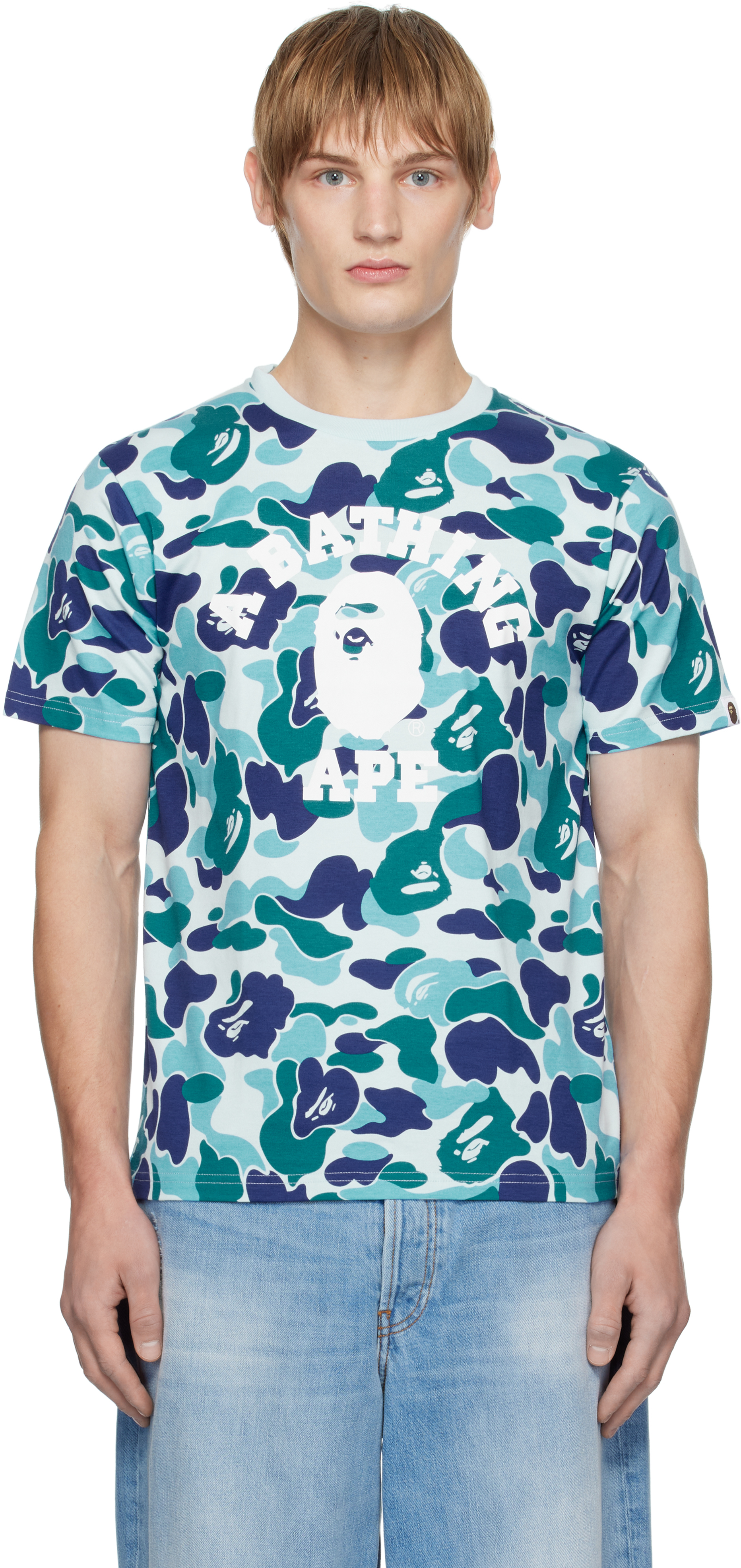 Blue ABC Camo College T-shirt