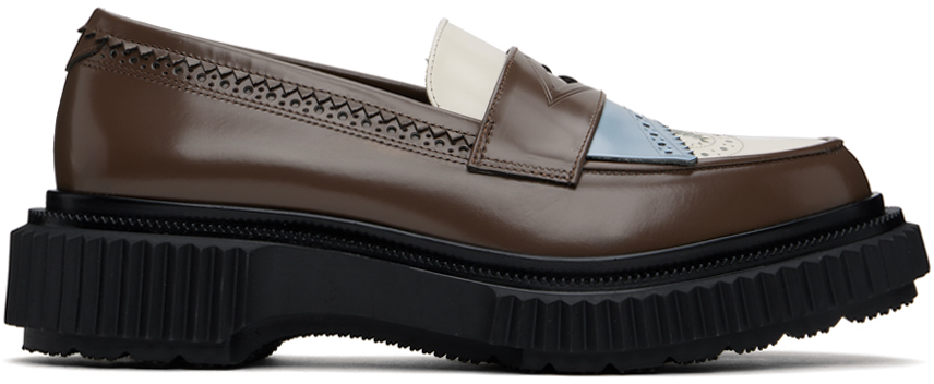 【関税込み】Adieu ブラウン&オフホワイト Type 203 ローファー Brown & Off-White Type 203 Loafers by Adieu on Sale
