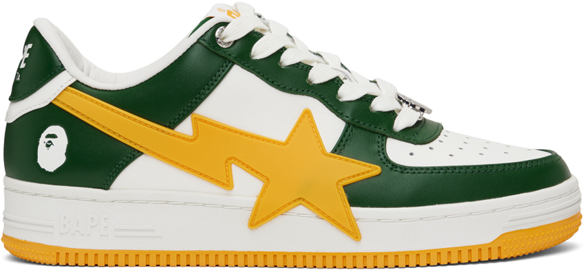 Shop Bape Green Sta Os #2 Sneakers In Grr