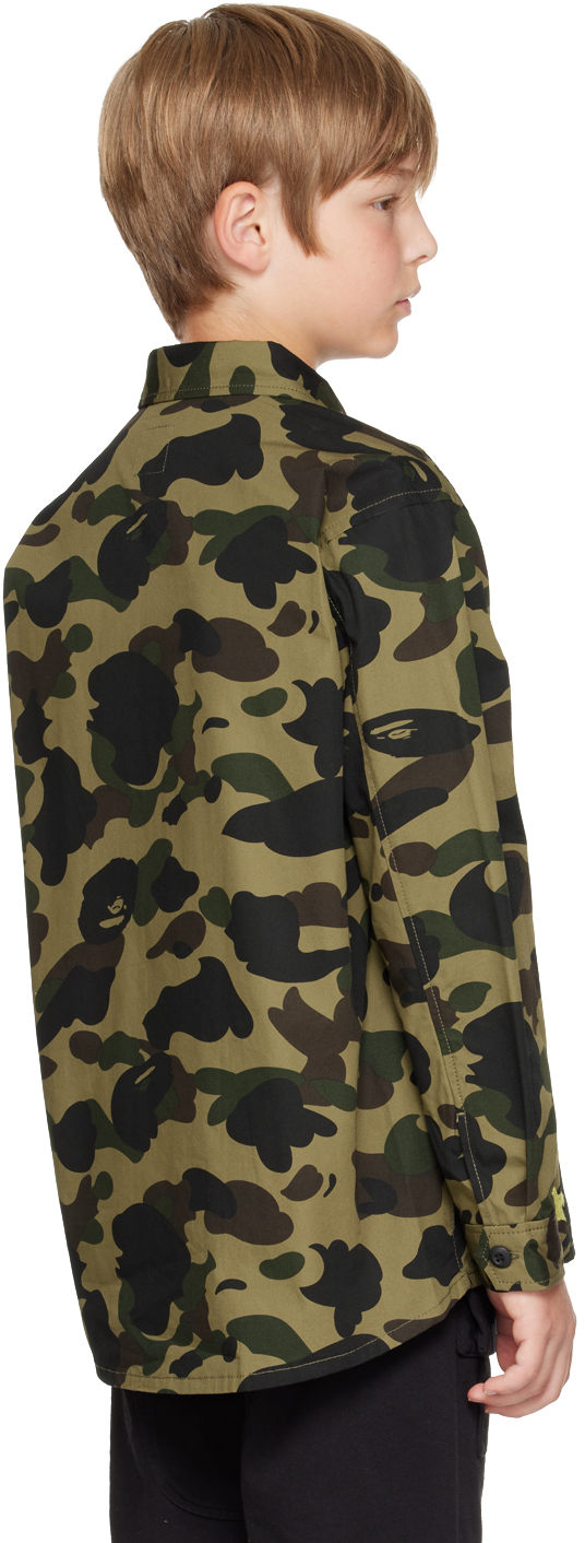 BAPE KIDS GREEN 1ST CAMO BABY MILO STA SHIRT