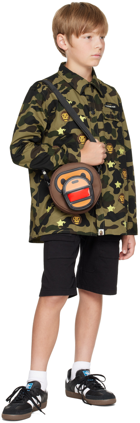 BAPE KIDS GREEN 1ST CAMO BABY MILO STA SHIRT