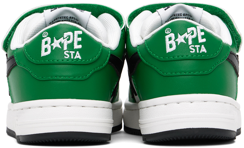 BAPE KIDS GREEN STA #1 SNEAKERS