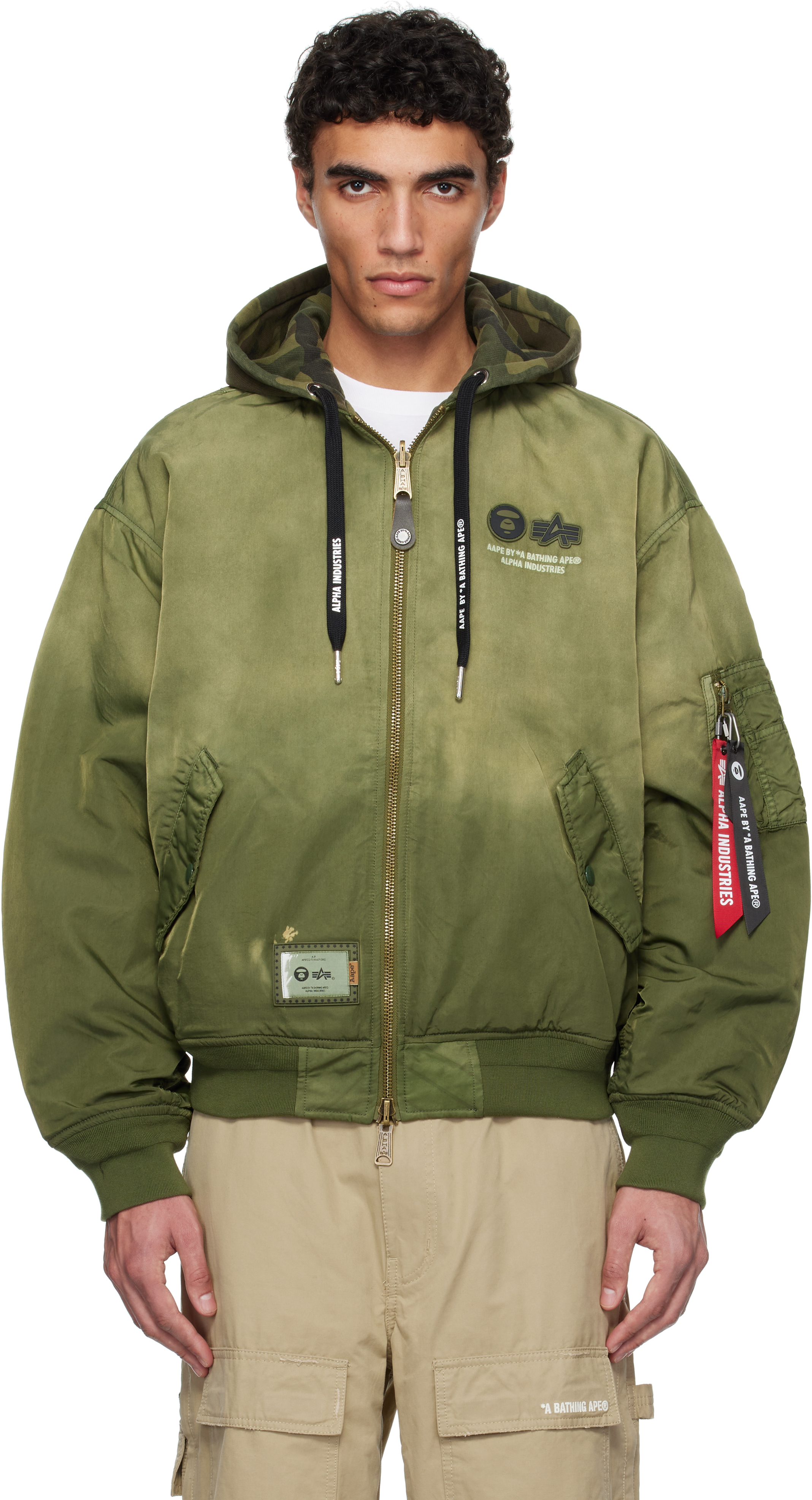 AAPE by A Bathing Ape: Khaki Alpha Industries Edition MA-1 