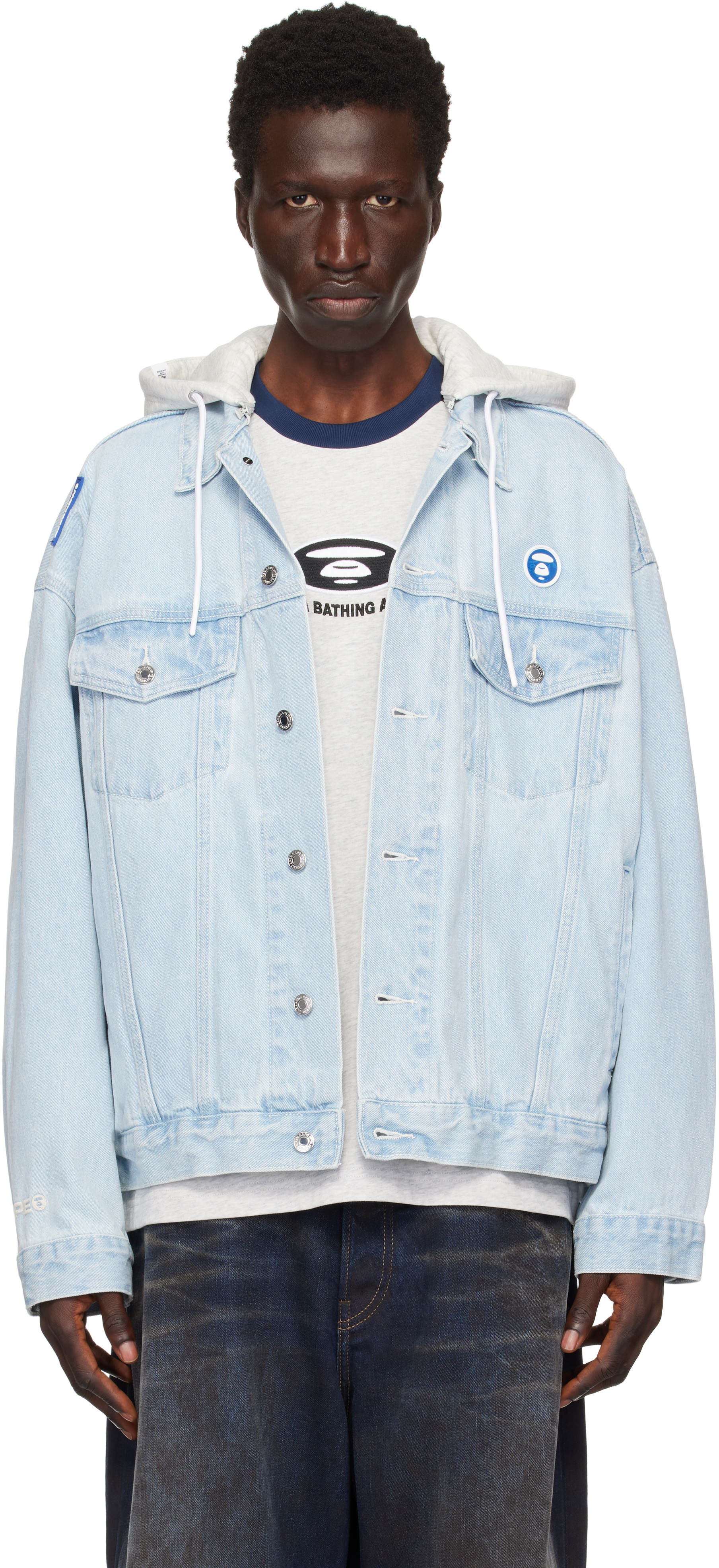 Blue 'AAPE Now' Lightweight Denim Jacket