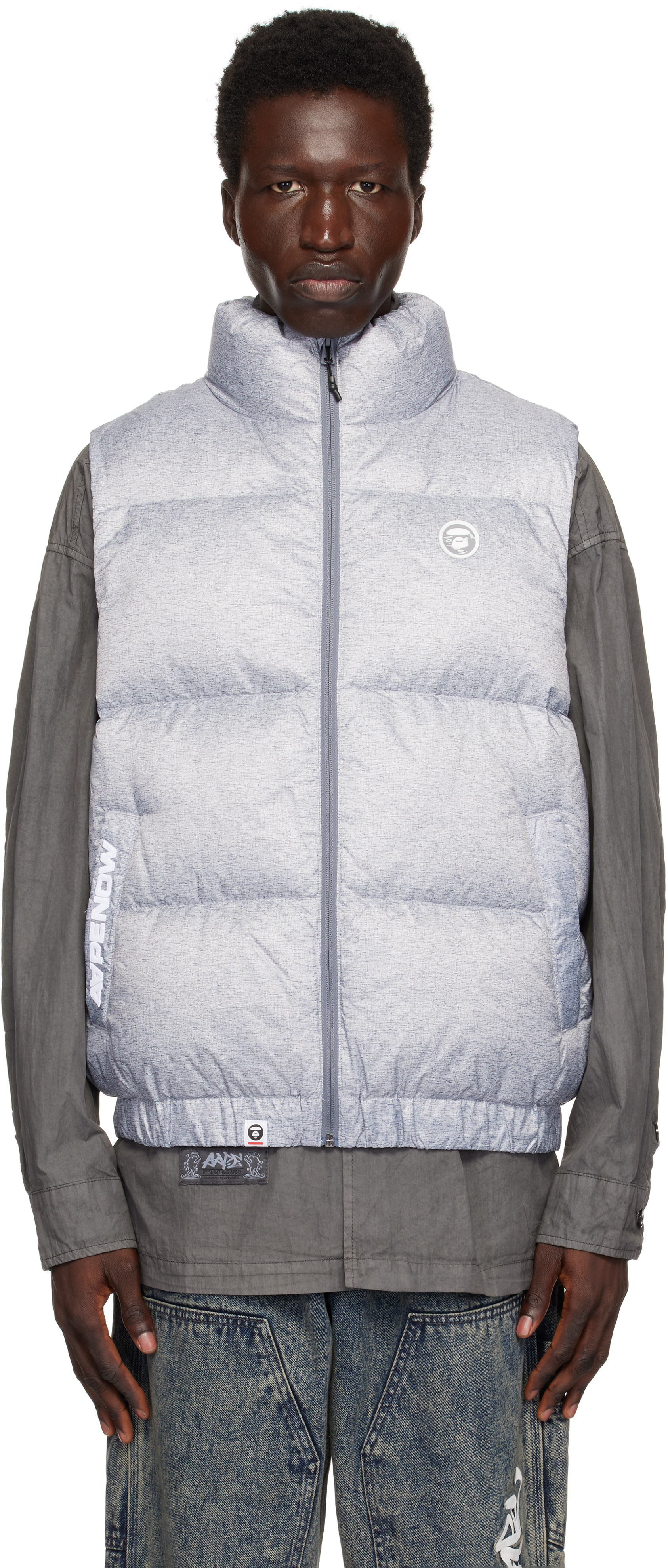 Gray AAPE Now Down Vest