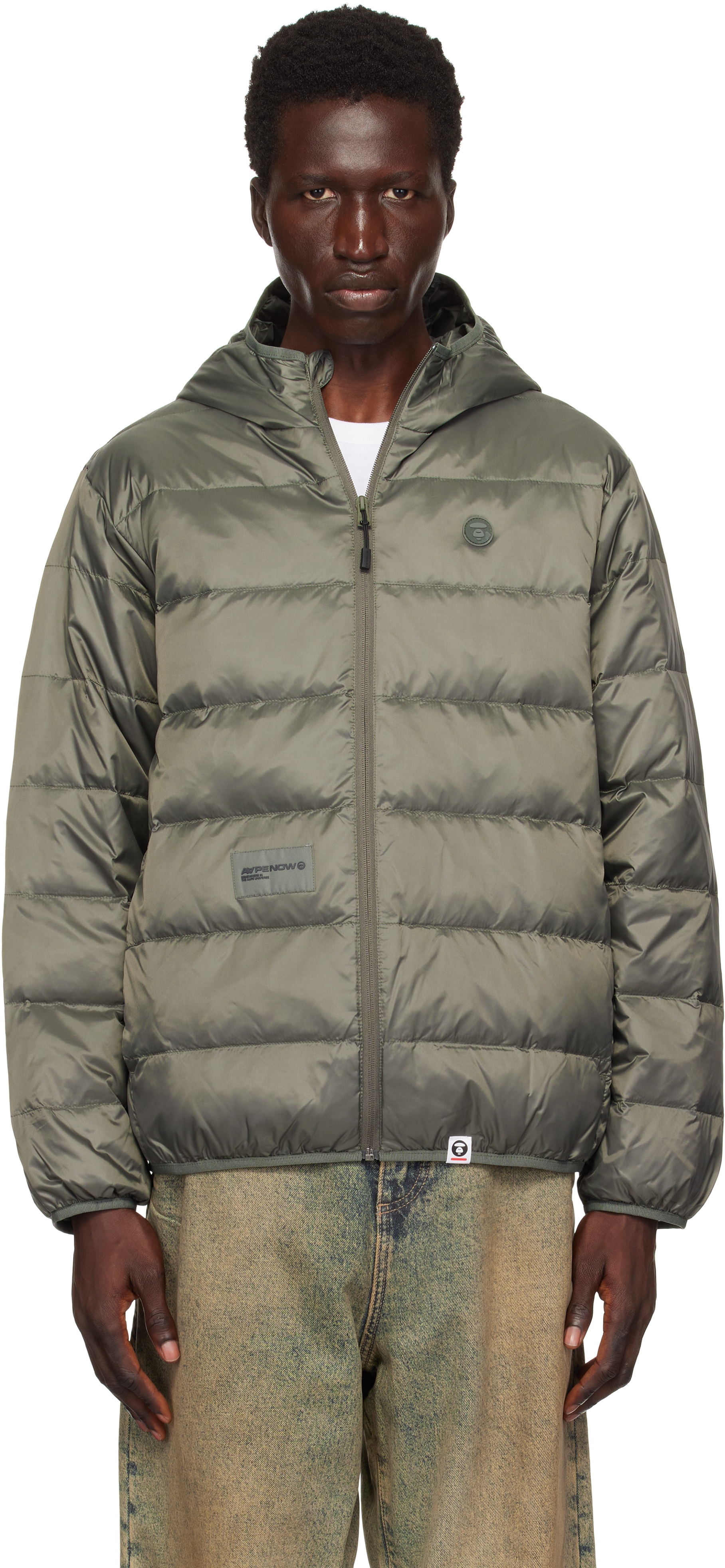 Khaki 'AAPE Now' Down Jacket