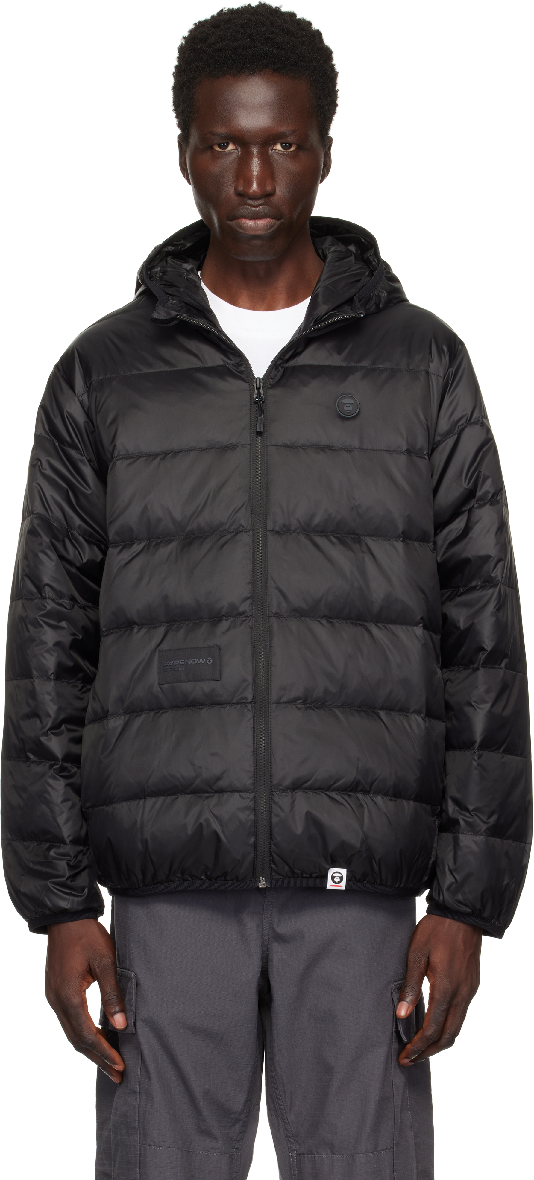 Black 'AAPE Now' Down Jacket