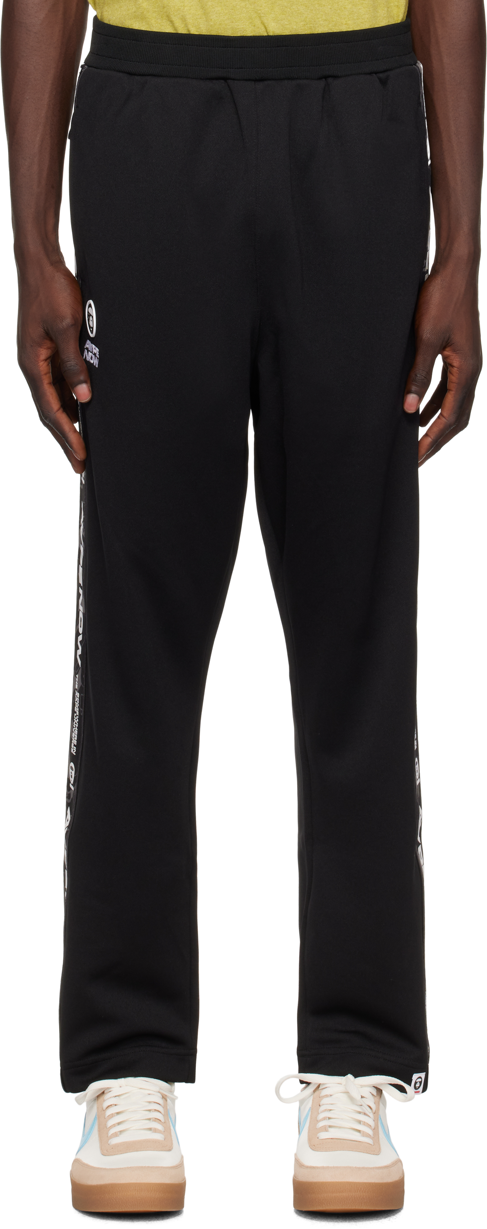 Black 'AAPE Now' Track Pants