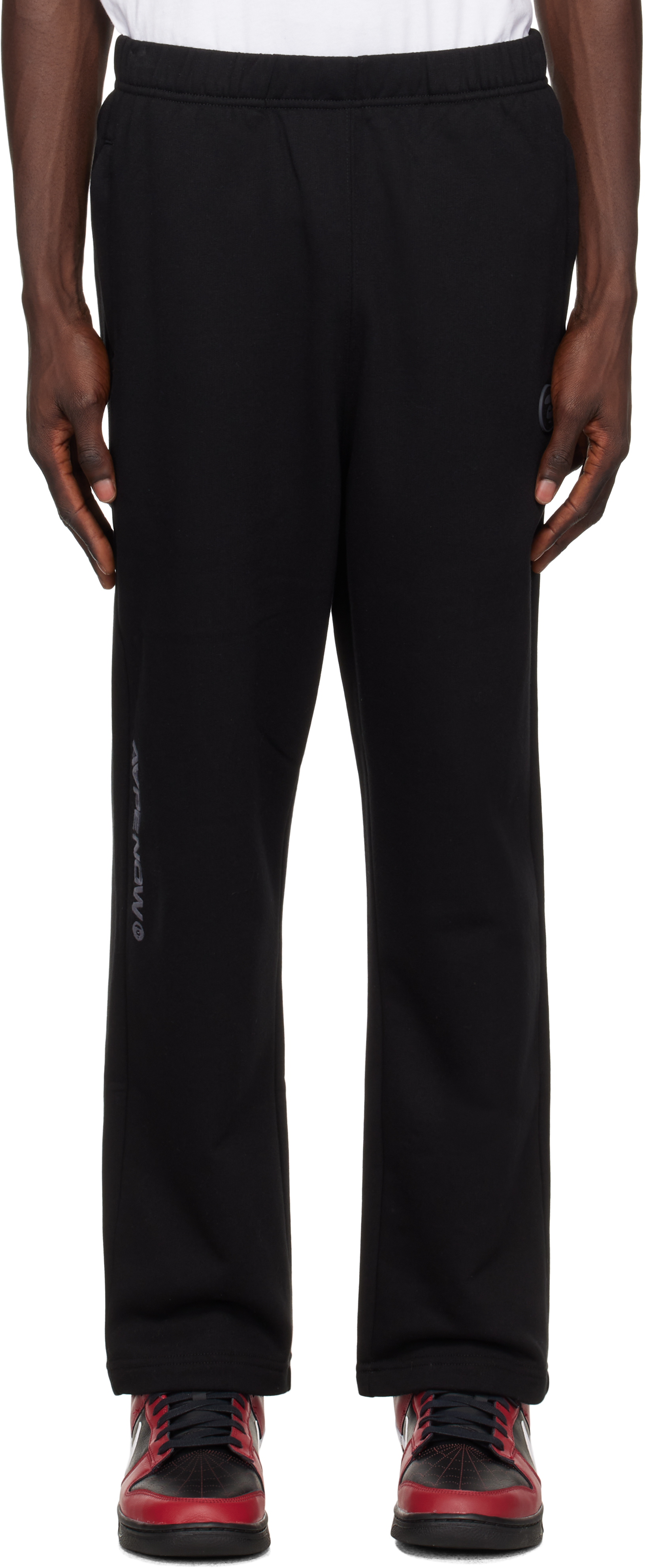 Black AAPE Now Lounge Pants by AAPE by A Bathing Ape on Sale