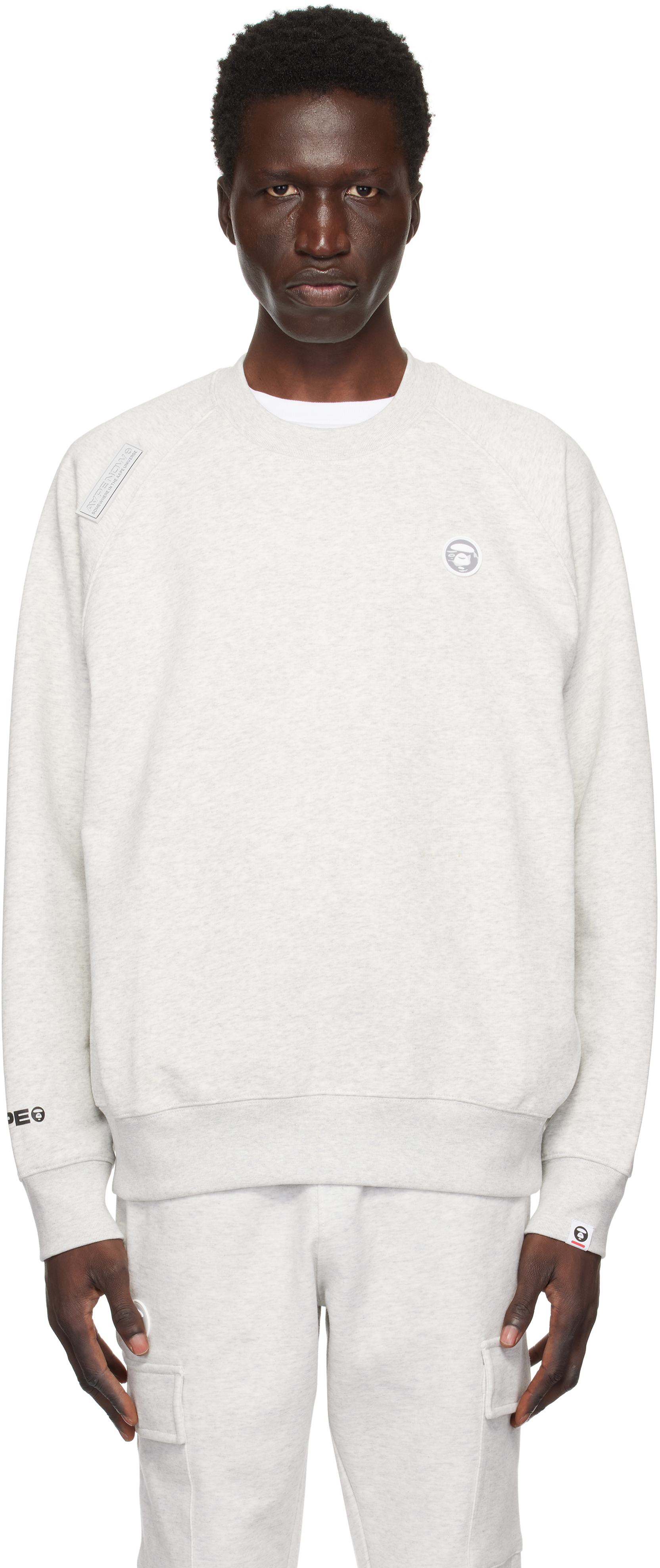 Gray 'AAPE Now' Raglan Sweatshirt