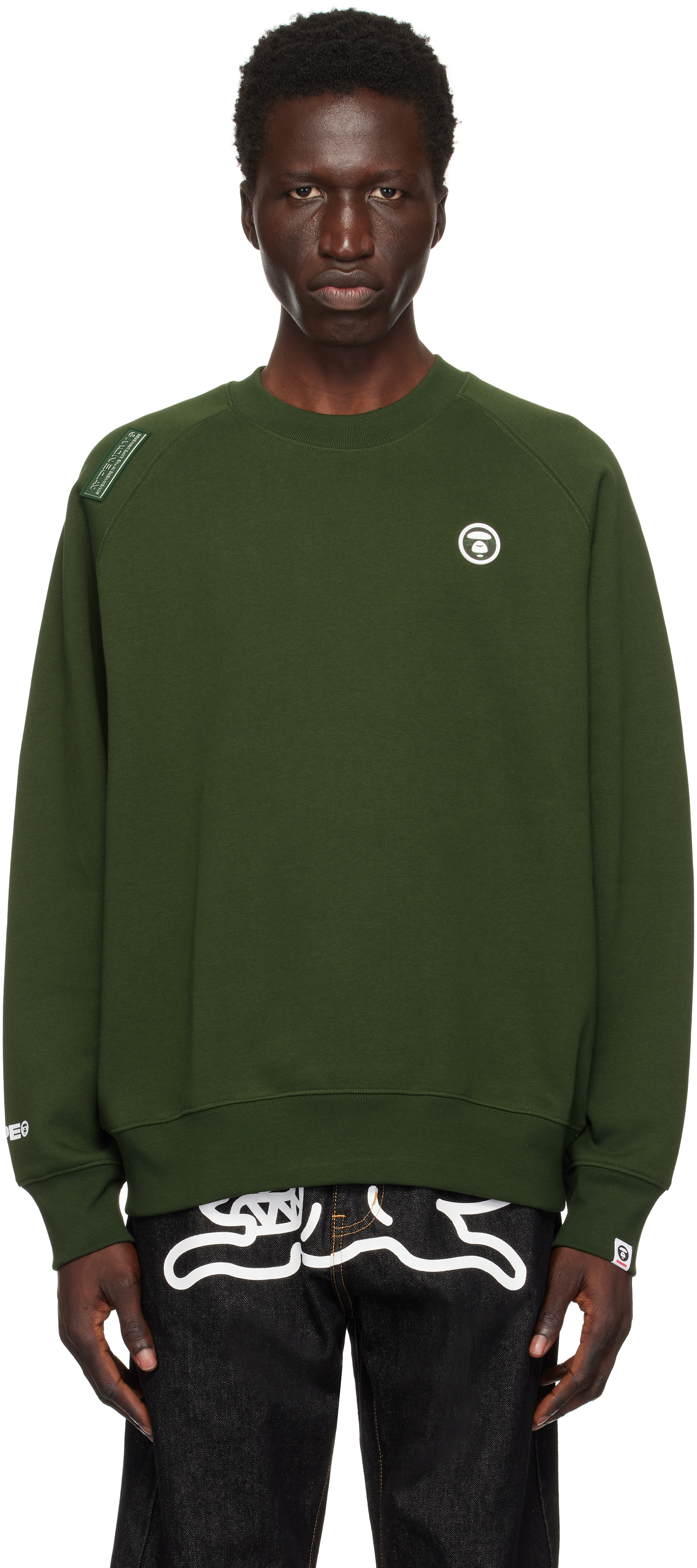 Green 'AAPE Now' Raglan Sweatshirt