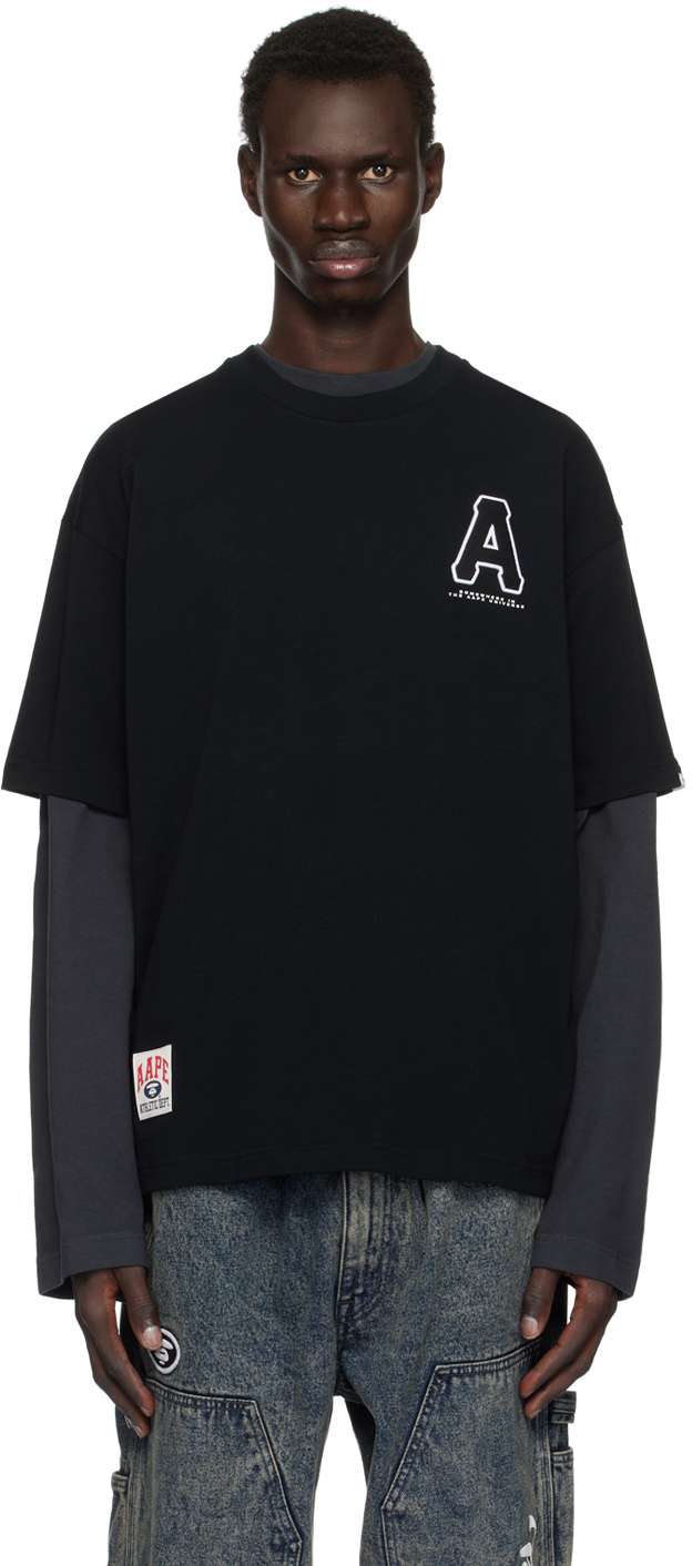 Black 'A' Logo Injection T-shirt