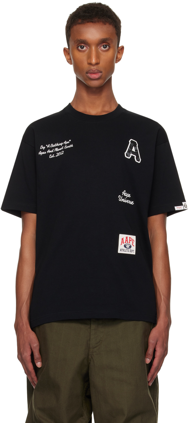 Black A Logo Injection T-shirt