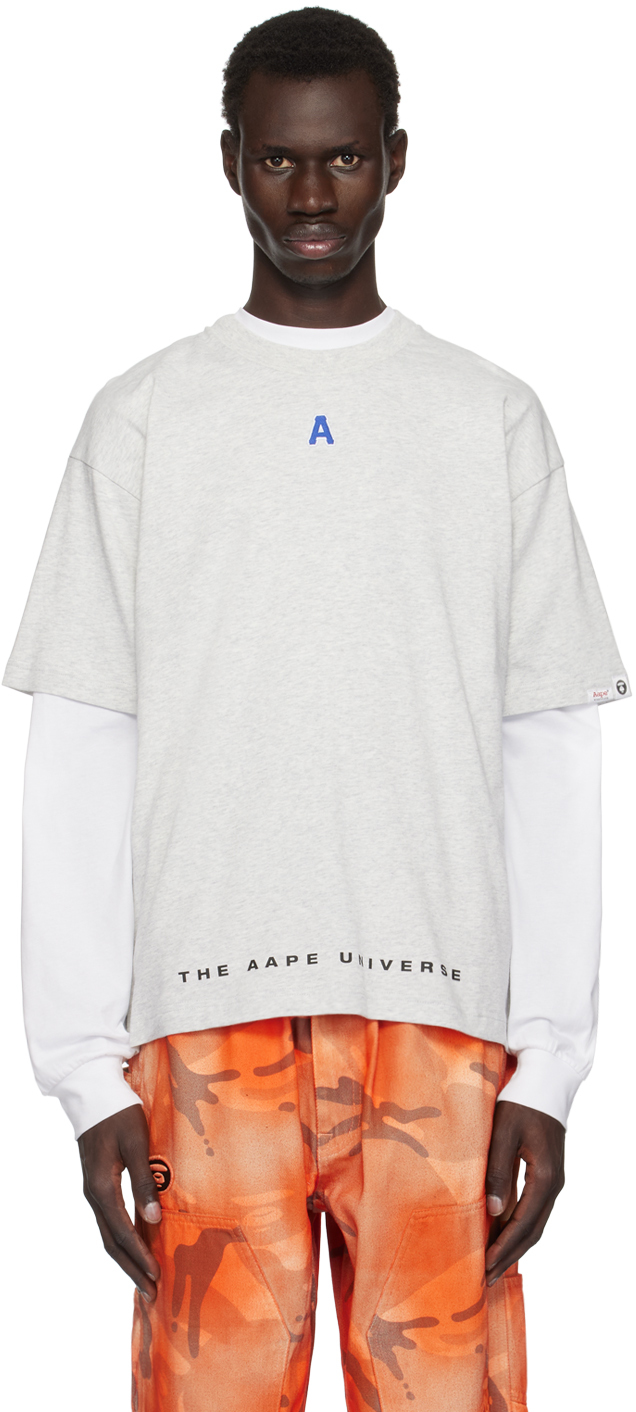 Gray 'A' Logo Injection T-shirt