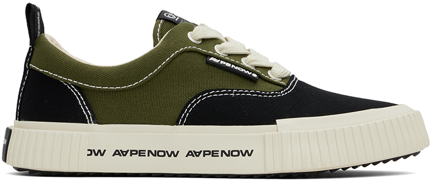 Black & Khaki AAPENOW Galaxy Low-Top Sneakers