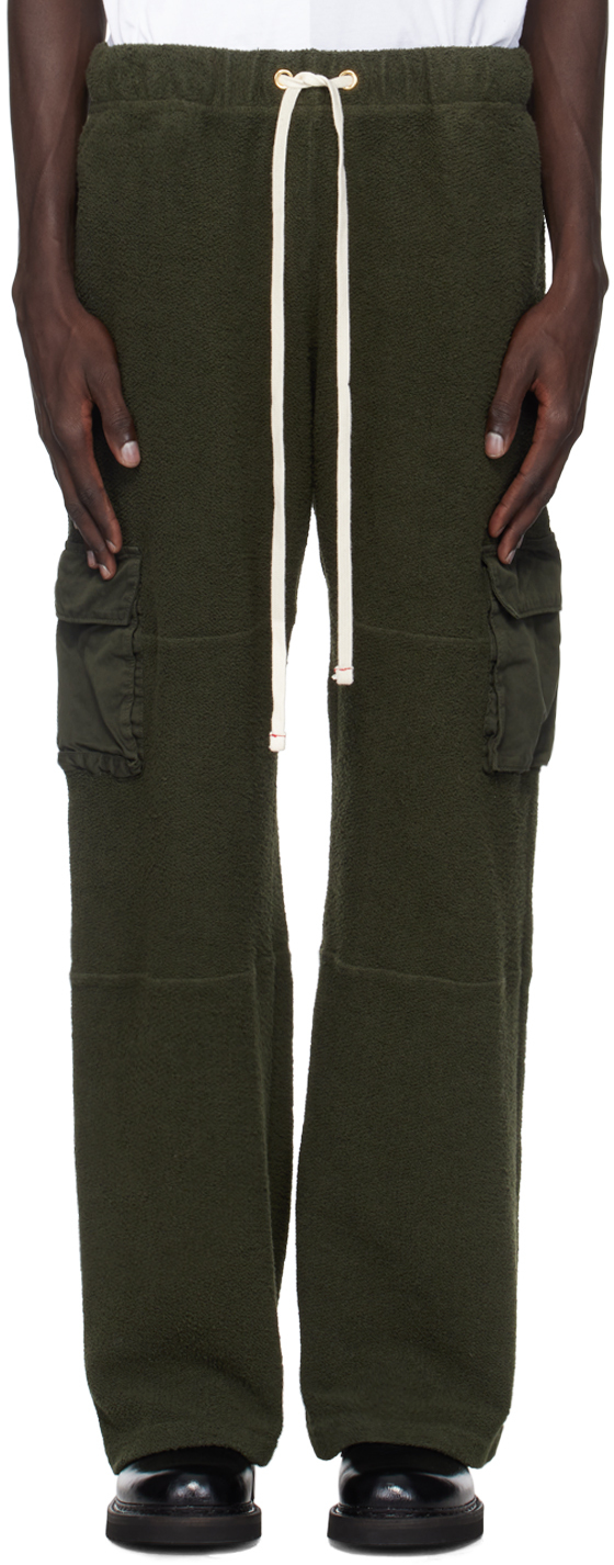 Shop Les Tien Green Heavyweight Cargo Pants In Forest