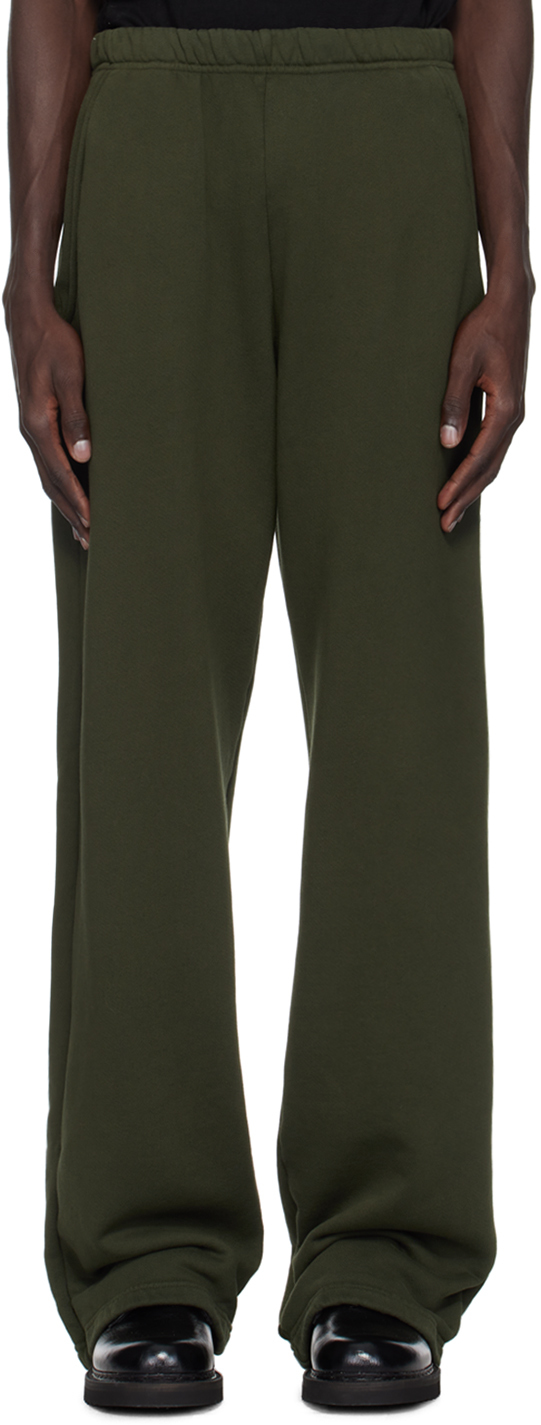 Les Tien Green Utility Puddle Sweatpants In Forest