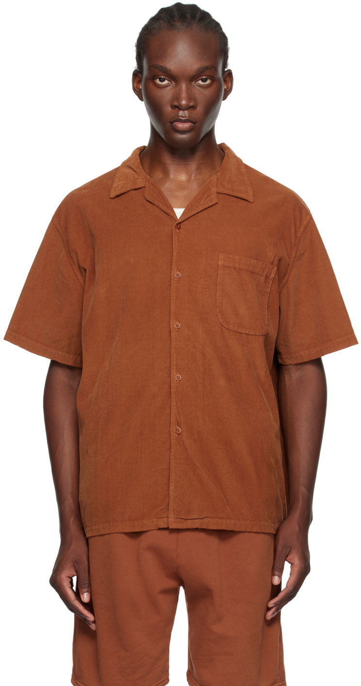 Shop Les Tien Orange Relaxed Shirt In Cedar