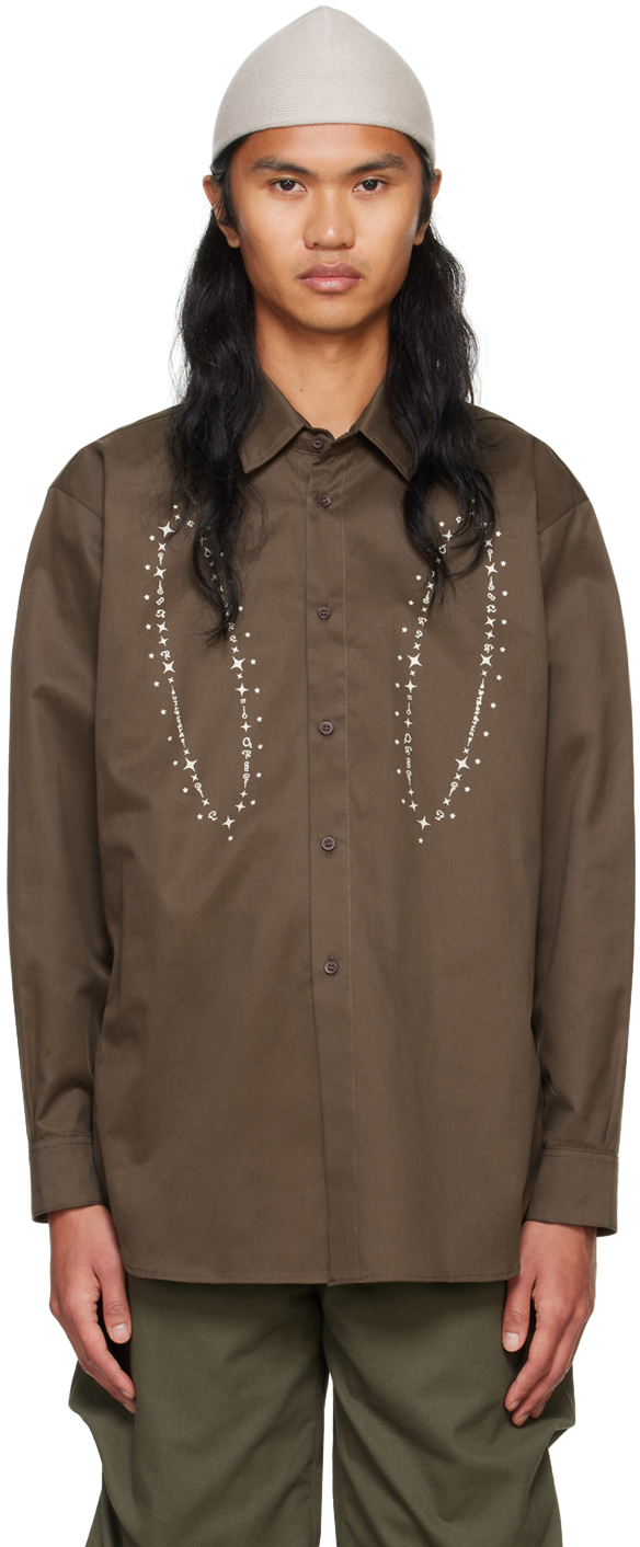 STRONGTHE: Brown Shield Shirt | SSENSE