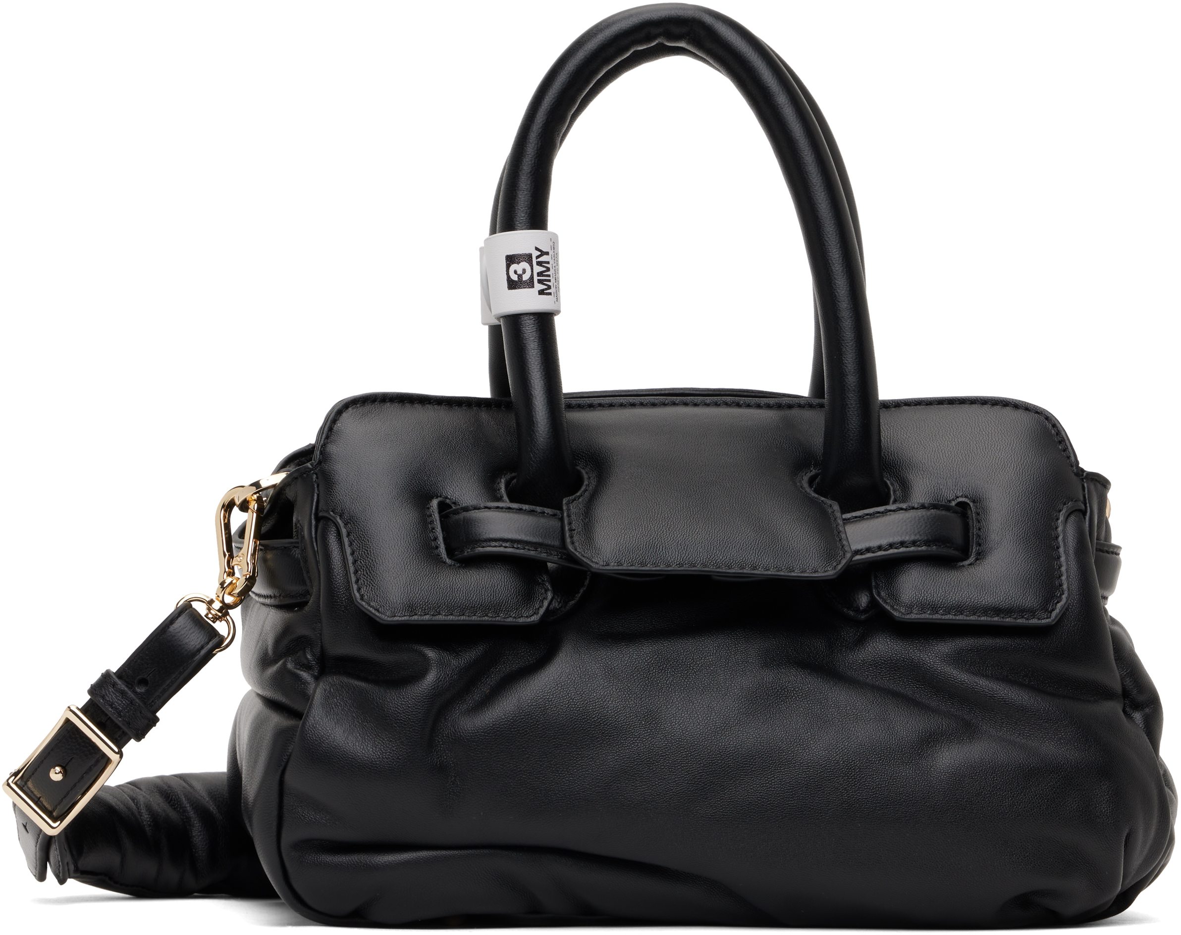 Black Pucker Puffer Bag