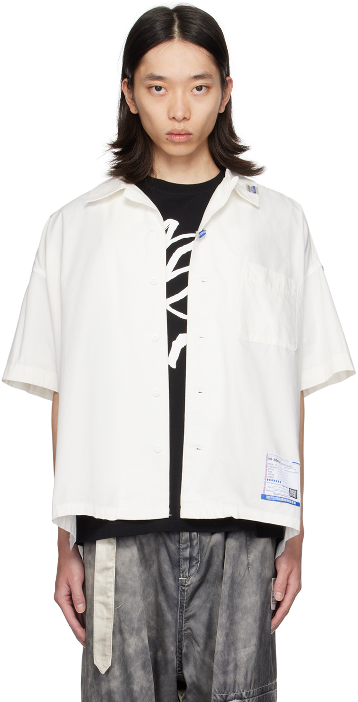 Shop Miharayasuhiro White Half-sleeve Shirt