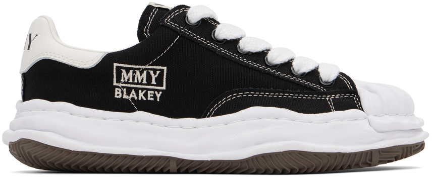 Maison MIHARA YASUHIRO: Black 'Blakey' OG Sole Canvas Sneakers | SSENSE