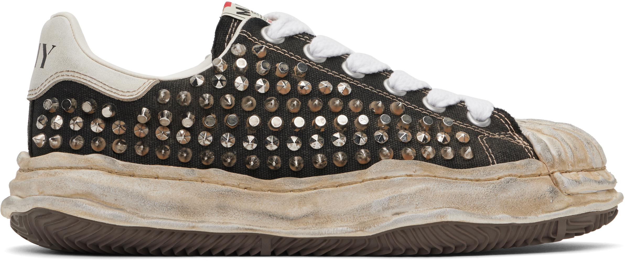 Black Blakey OG Sole Studded Canvas Low-Top Sneakers