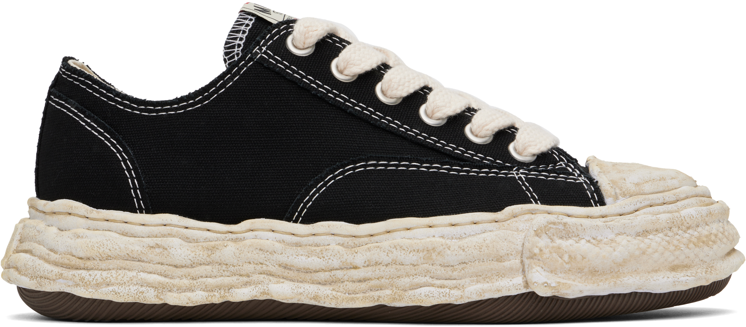 Black Hank OG Dyed Sole Canvas Low-Top Sneakers