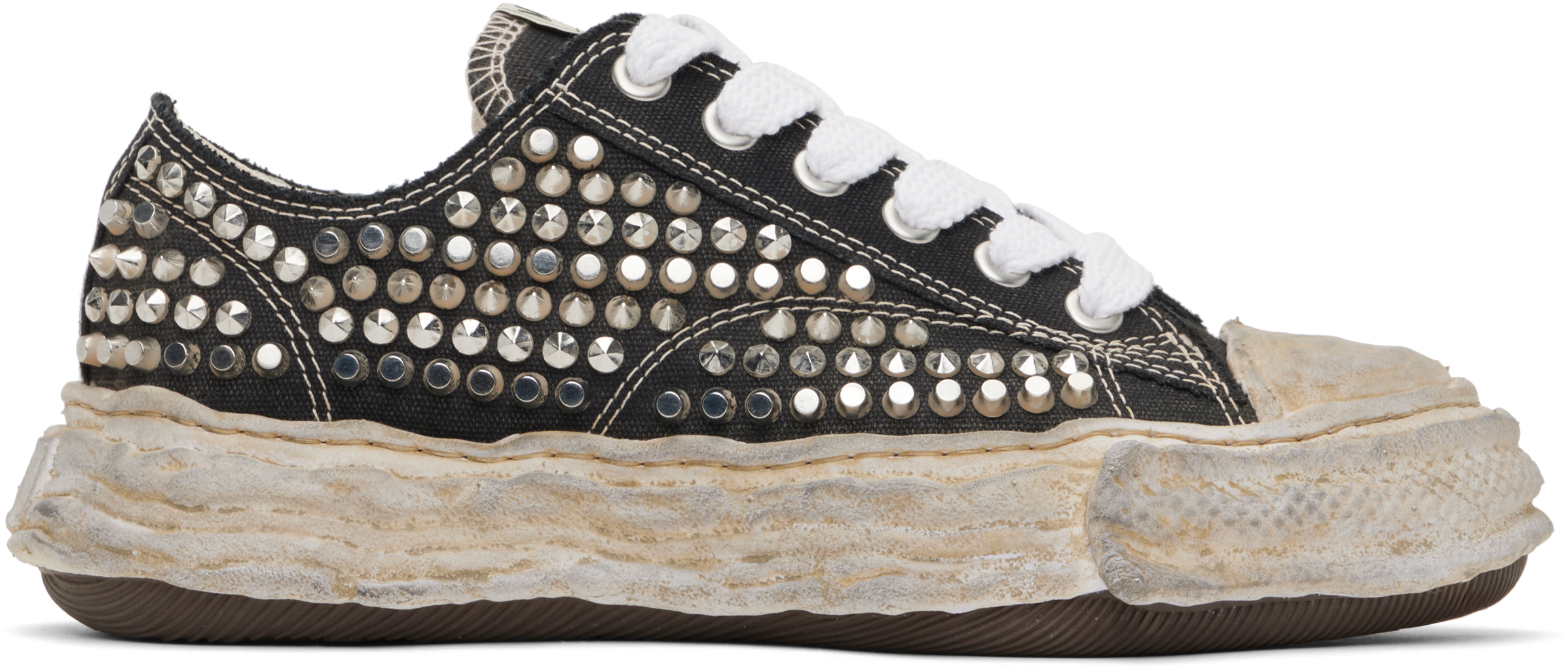 Maison MIHARA YASUHIRO: Black Peterson23 OG Sole Studded Canvas 