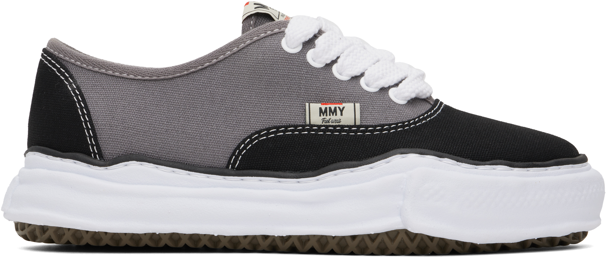 Black & Gray Baker OG Sole Canvas Low-Top Sneakers