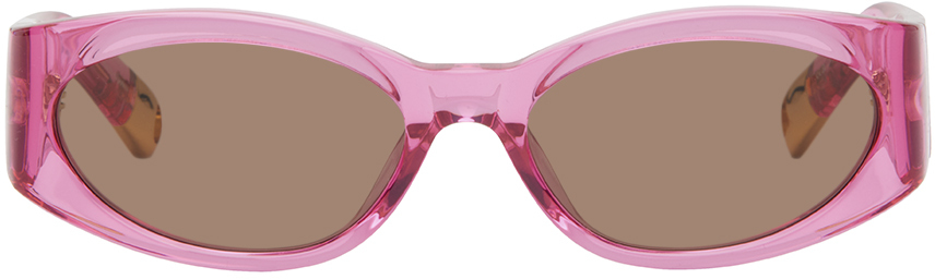 SSENSE Exclusive Pink 'Les Lunettes Ovalo' Sunglasses