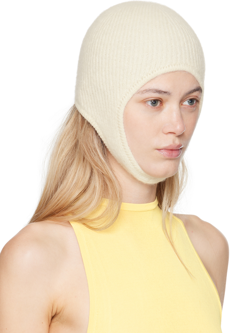Jacquemus Off-white La Casa 'la Capuche Gros Grain' Beanie In 110 Off-white