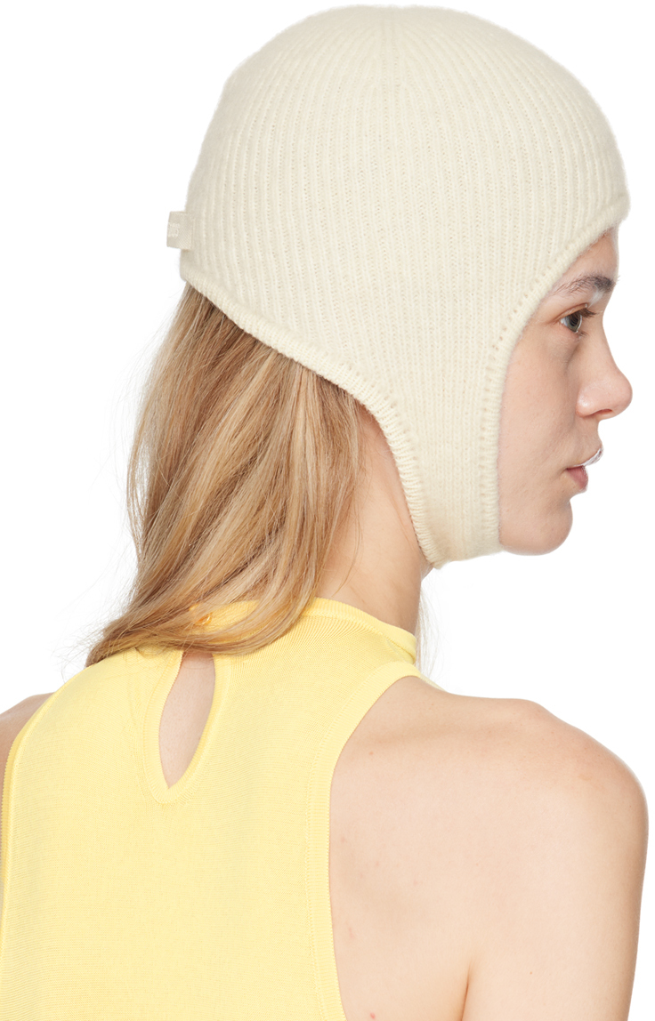 Jacquemus Off-white La Casa 'la Capuche Gros Grain' Beanie In 110 Off-white