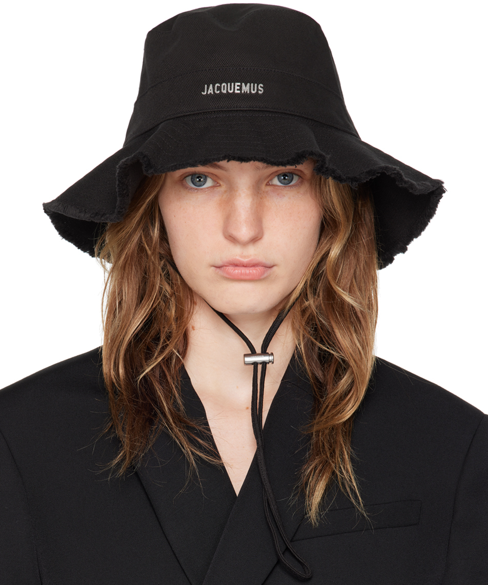 Shop Jacquemus Black Les Classiques 'le Bob Artichaut' Bucket Hat In 990 Black