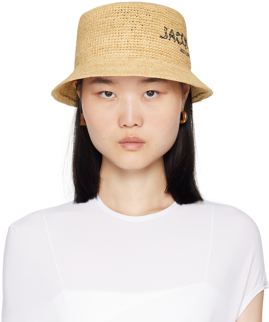 JACQUEMUS: Beige La Casa 'Le bob Pesco' Hat | SSENSE