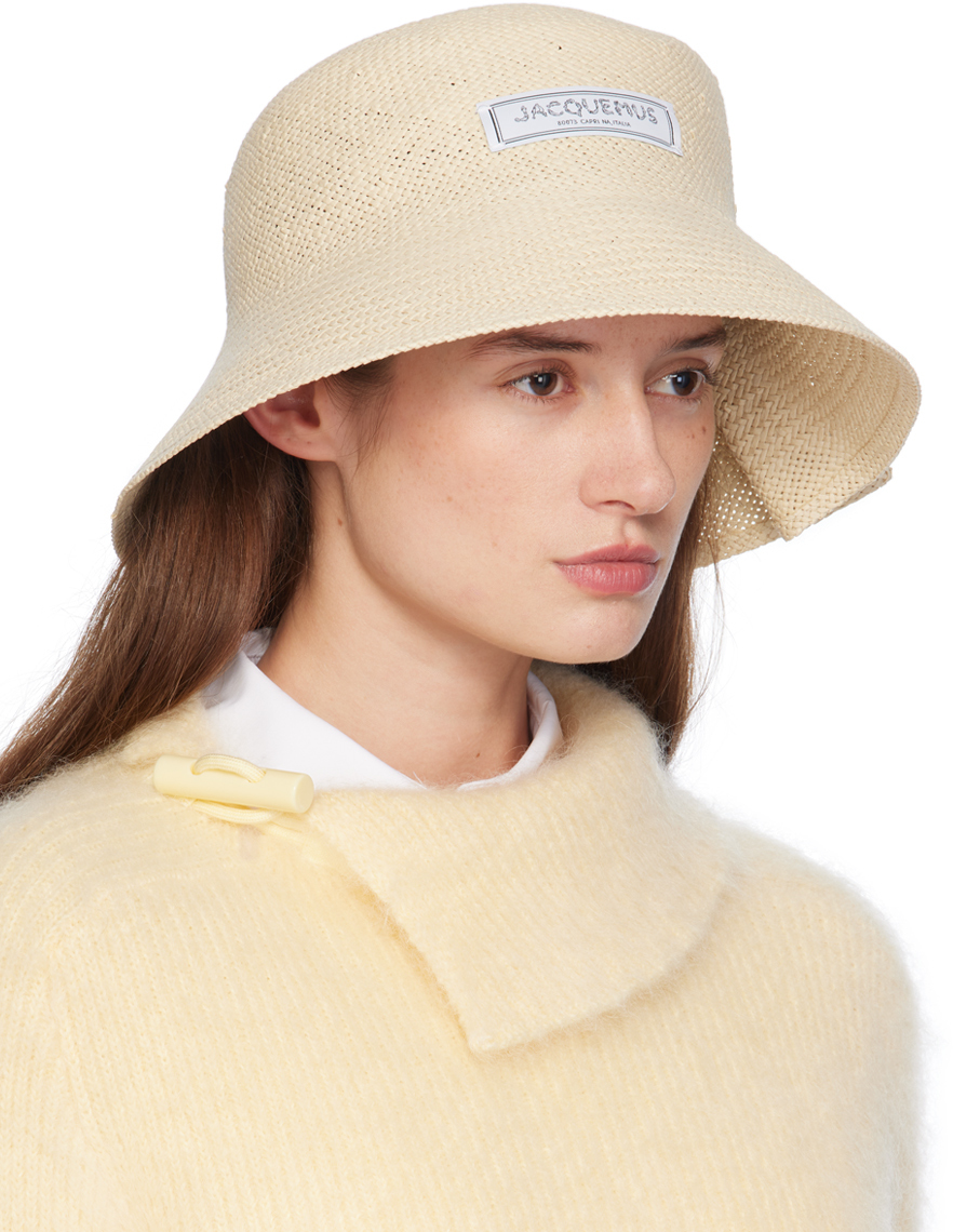 Jacquemus La Chapeau Vela Paper Bucket Hat In 142 Natural