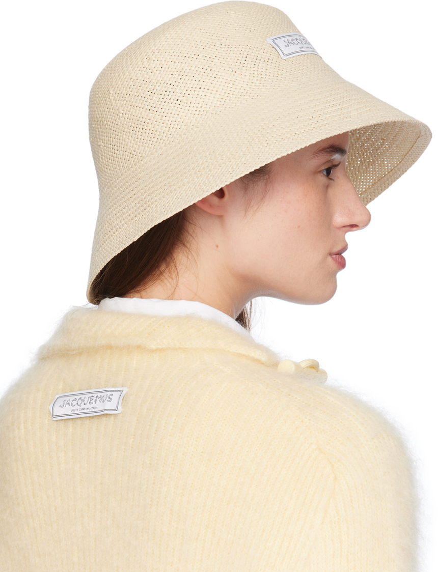 Jacquemus La Chapeau Vela Paper Bucket Hat In 142 Natural