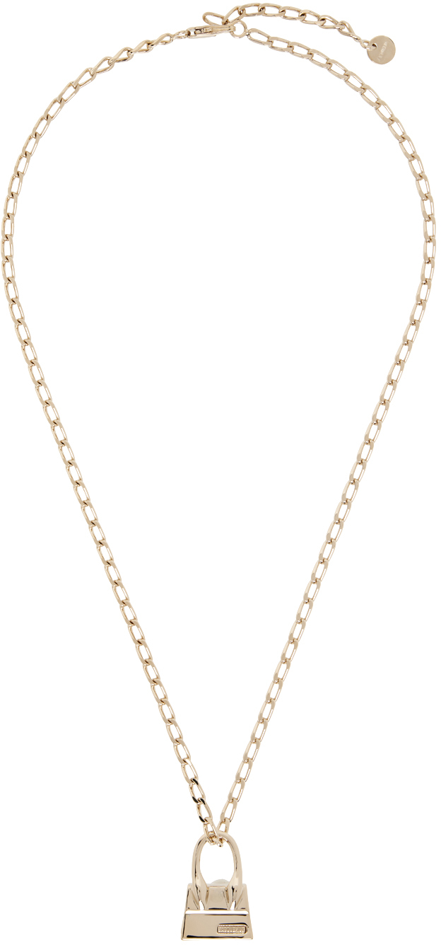 Shop Jacquemus Le Papierコレクション ゴールド Le Collier Chiquito ネックレス In 270 Light Gold