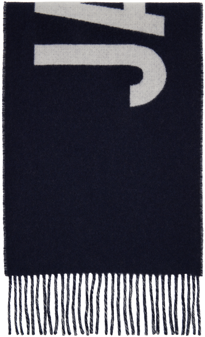 Shop Jacquemus Navy Les Classiques 'l'écharpe ' Scarf In 380 Navy